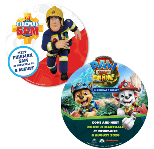 Fireman Sam and Paw Patrol characters