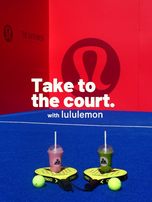 Last slots available 🎾 👀
The @lululemon padel court is only here until 23 July, so don't miss your chance to get on court!
Book your one hour session via the Playtomic app.
Plus, every player receives £25 off when they spend £150 in the lululemon store 🍋
#TraffordCentre #Padel #Manchesterwhatson #lululemon