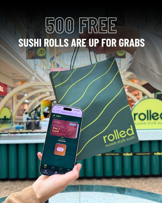 500 FREE SUSHI ROLLS ARE UP FOR GRABS 🍣
@eatrolled has had a fresh new look, and they’re celebrating at Trafford Centre this Sunday 27 September 🫶
Sign up for a Day 1 Card via the link in @eatrolled’s bio ahead of the day, show it at the kiosk and claim two complimentary sushi rolls 🦘